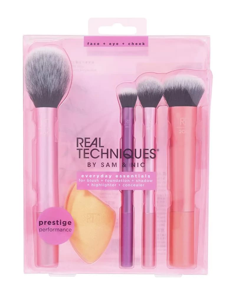 ست براش و پد آرایشی ریل تکنیک ( Real Techniques ) مدل Everyday Essentials