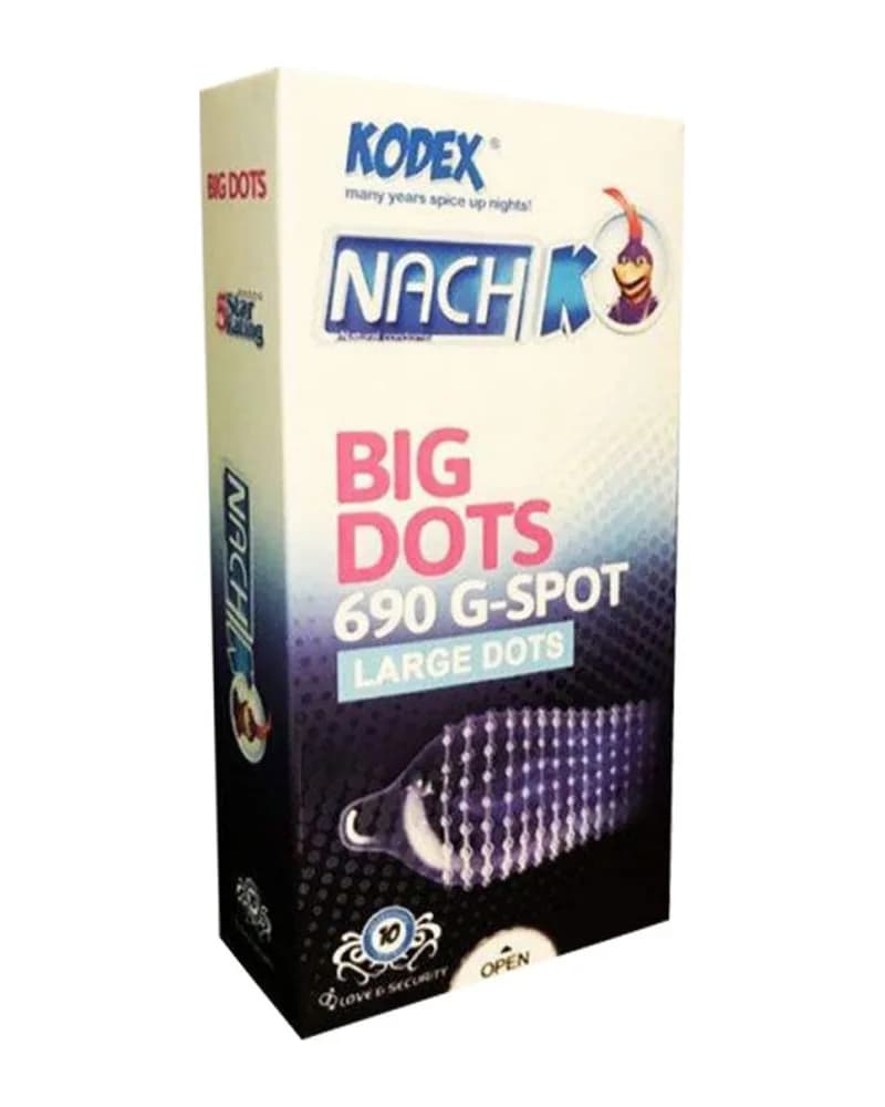 کاندوم خاردار کدکس مدل Big Dots بسته 10 عددی