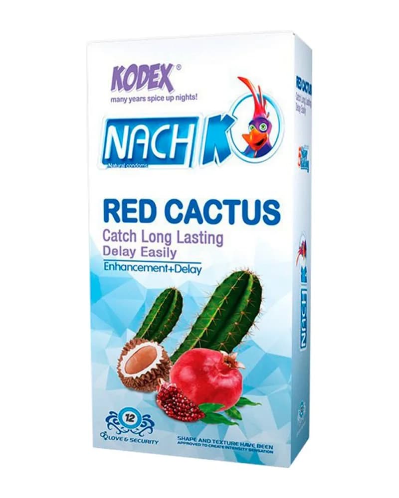 کاندوم تاخیری خاردار مدل Red Cactus کدکس 12 عددی