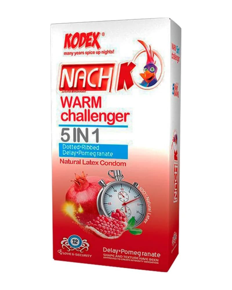 کاندوم تاخیری مدل Warm Challenger 5in1 کدکس 12 عددی