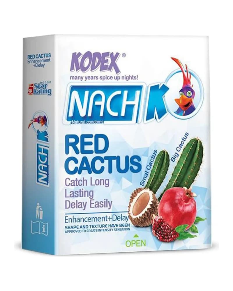 کاندوم تاخیری کدکس خاردار 3 عددی مدل Red Cactus