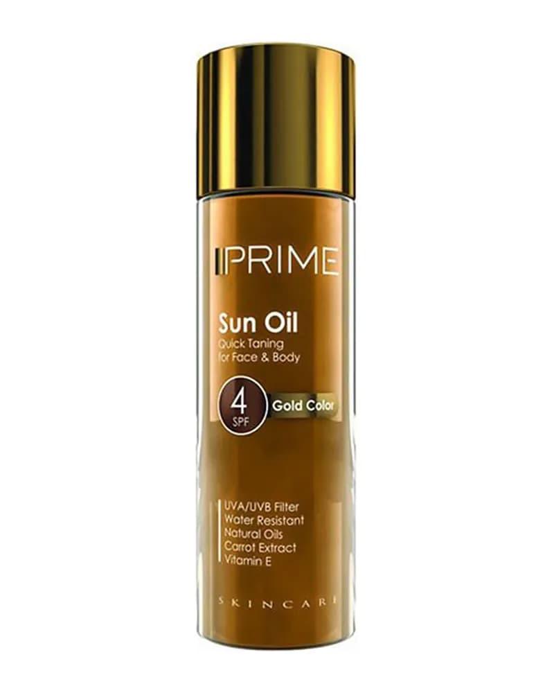 روغن برنزه کننده اکلیلی پریم با SPF 4 - طلایی