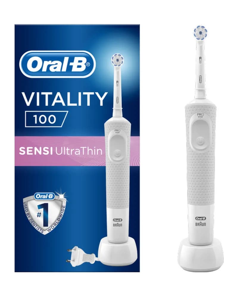 مسواک برقی اورال بی ویتالیتی سفید  100 Sensi UltraThin