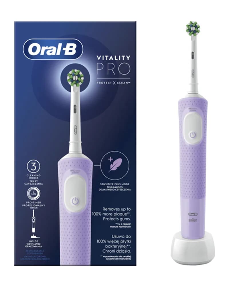 مسواک برقی اورال بی مدل Vitality Pro Protect X Clean یاسی