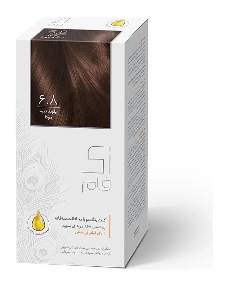 کیت رنگ مو زی فام مدل Mocha شماره 6.8 - بلوند تیره موکا