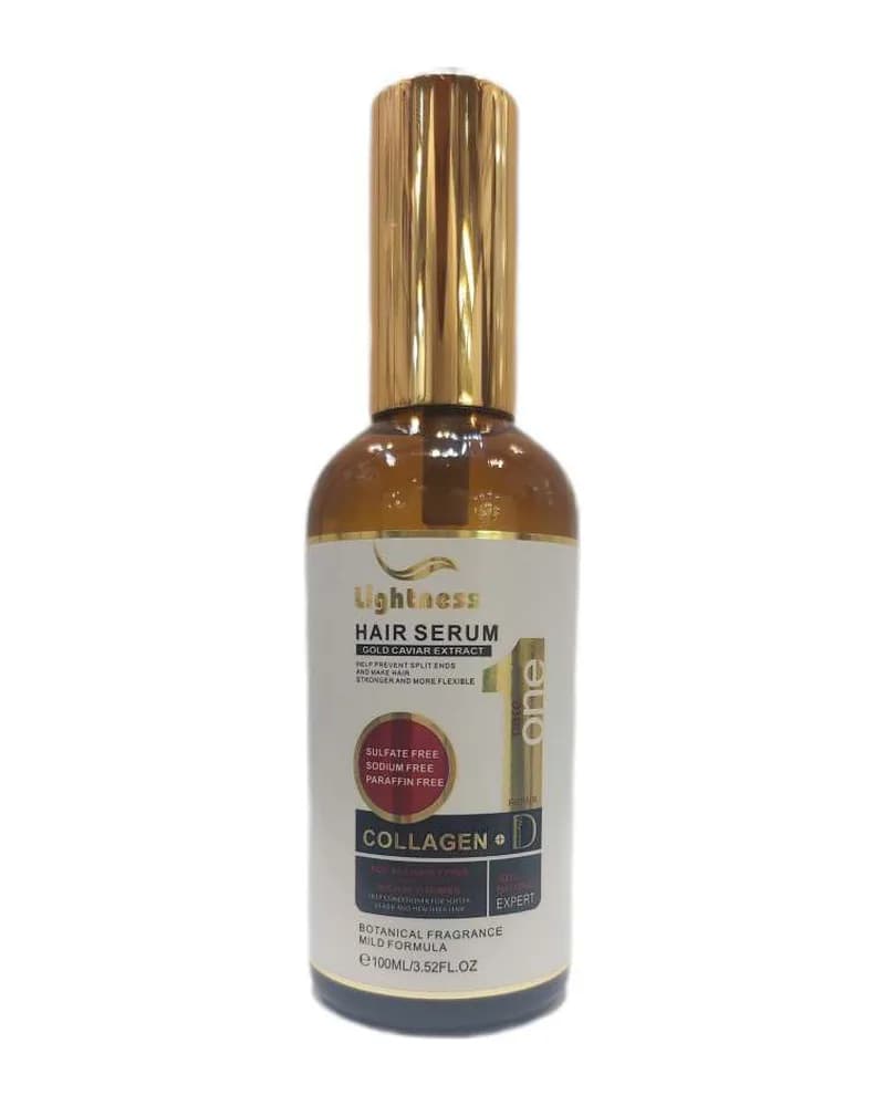 سرم مو بدون سولفات کلاژن و ویتامین D لایتنس مدل Gold Caviar Extract