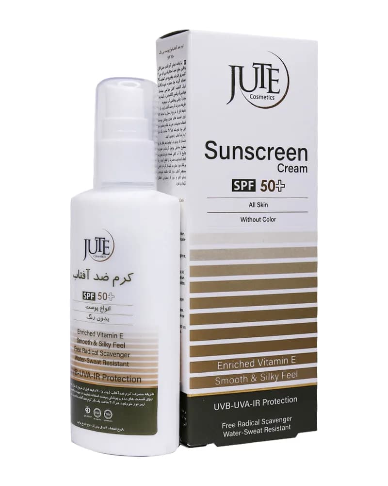 کرم ضد آفتاب +SPF50 مناسب انواع پوست بدون رنگ ژوت
