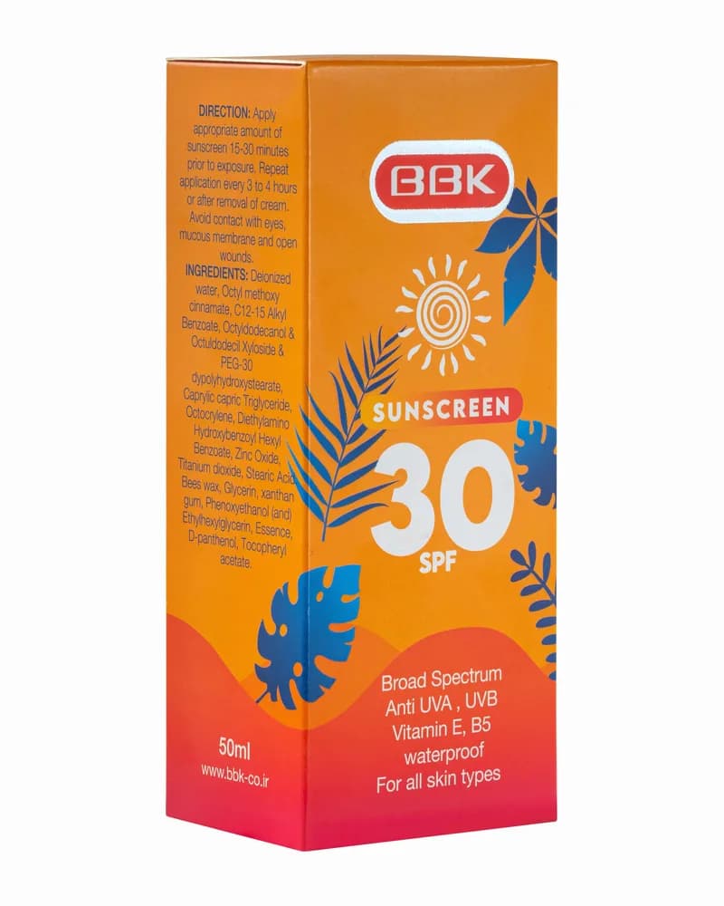 کرم ضد آفتاب ببک با SPF 30 - بدون رنگ