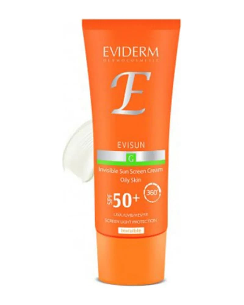 کرم ضد آفتاب +SPF50 اویدرم مناسب پوست چرب - بدون رنگ