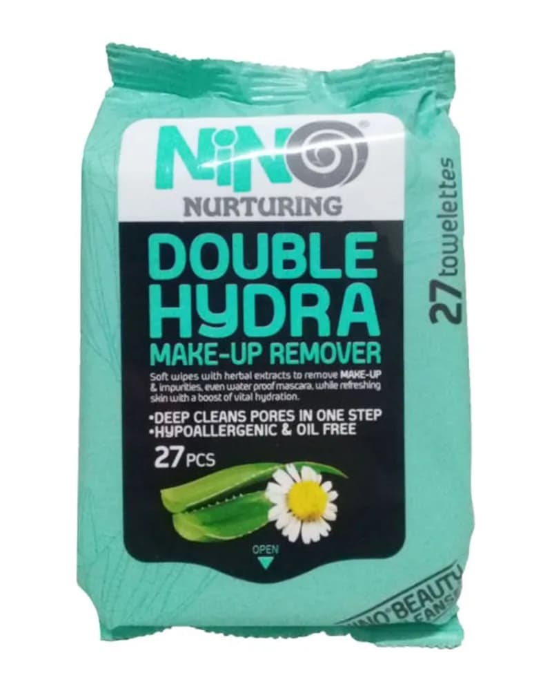 دستمال مرطوب آبرسان نینو مدل Double Hydra حاوی عصاره آلوئه ورا - 27 عددی