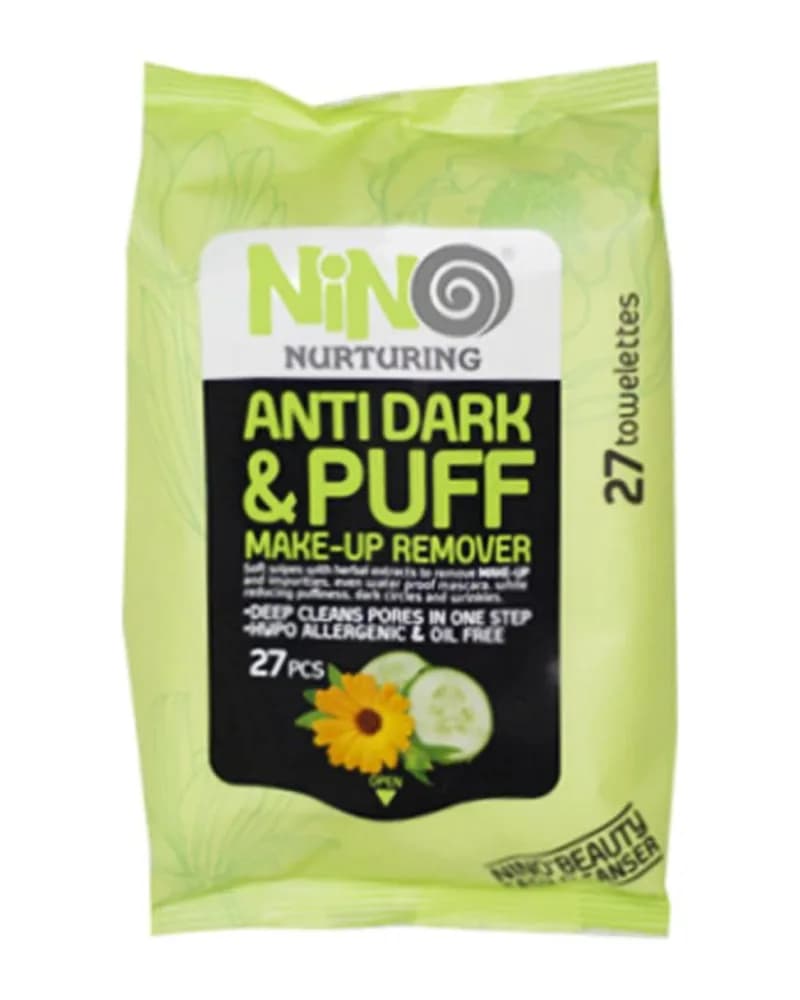 دستمال مرطوب پاک کننده آرایش نينو مدل Anti Dark & Puff