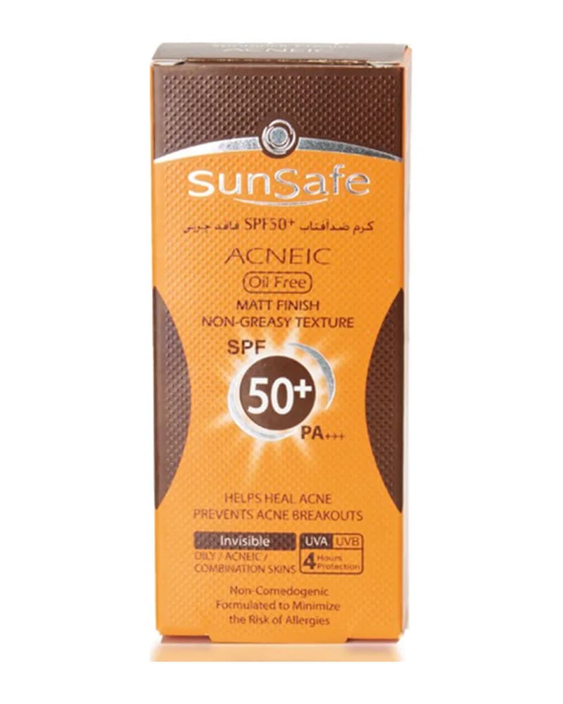 کرم ضد آفتاب فاقد چربی سان سیف مدل Acneic با SPF 50 - بدون رنگ