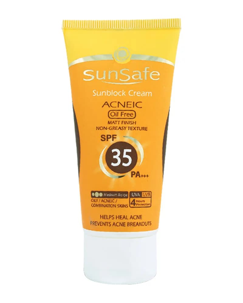 کرم ضد آفتاب آنتی آکنه فاقد چربی سان سیف مدل Acneic با SPF 35