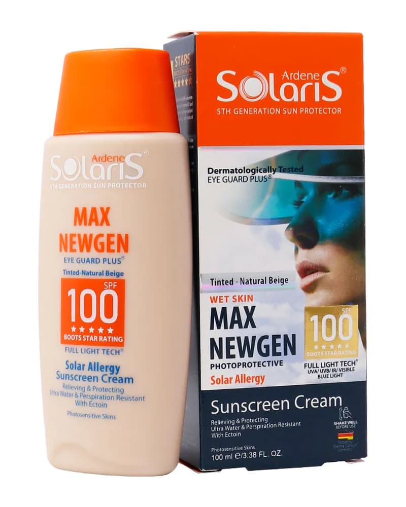 کرم ضد آفتاب رنگی SPF100 آردن سولاریس مدل Max Newgen