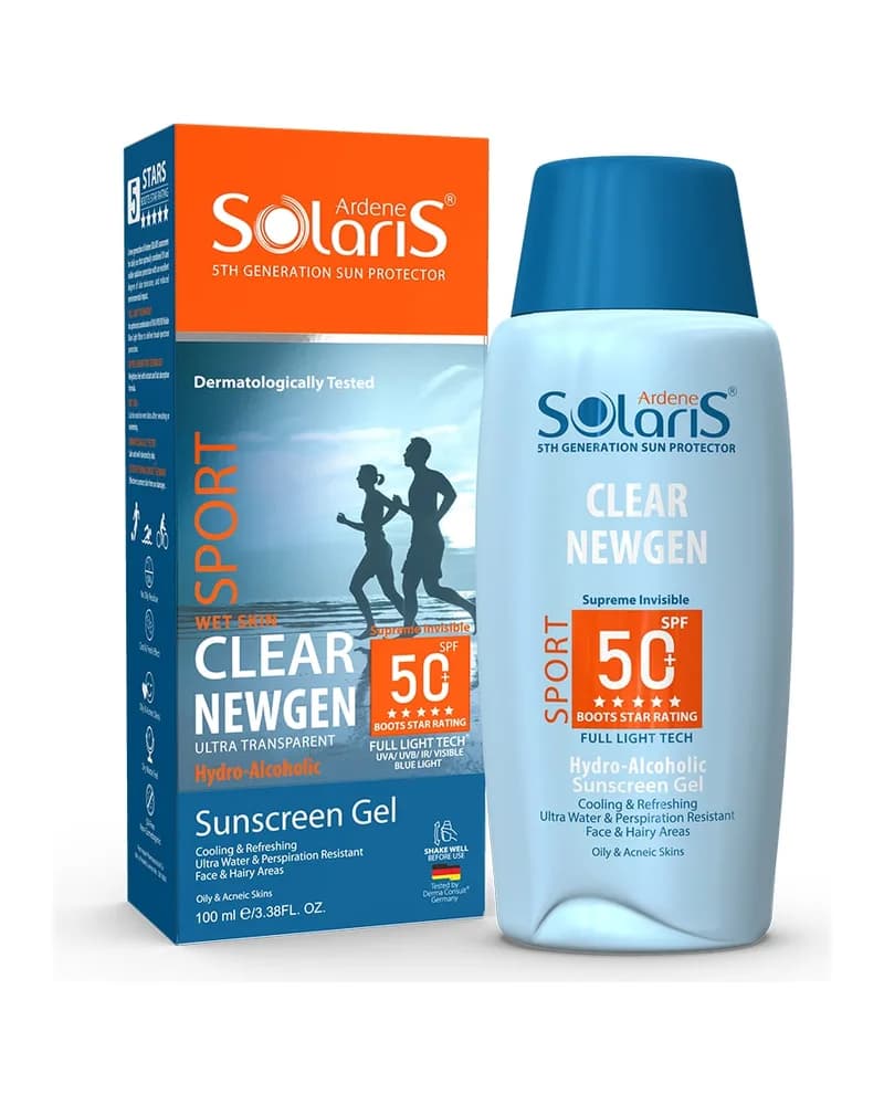 ضدآفتاب ژلی مناسب پوست های مستعد جوش +SPF50  آردن سولاریس مدل Clear Newgen