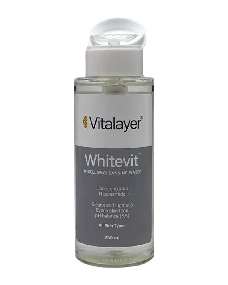 میسلار واتر پوست های کدر و مستعد لک ویتالیر مدل Whitevit