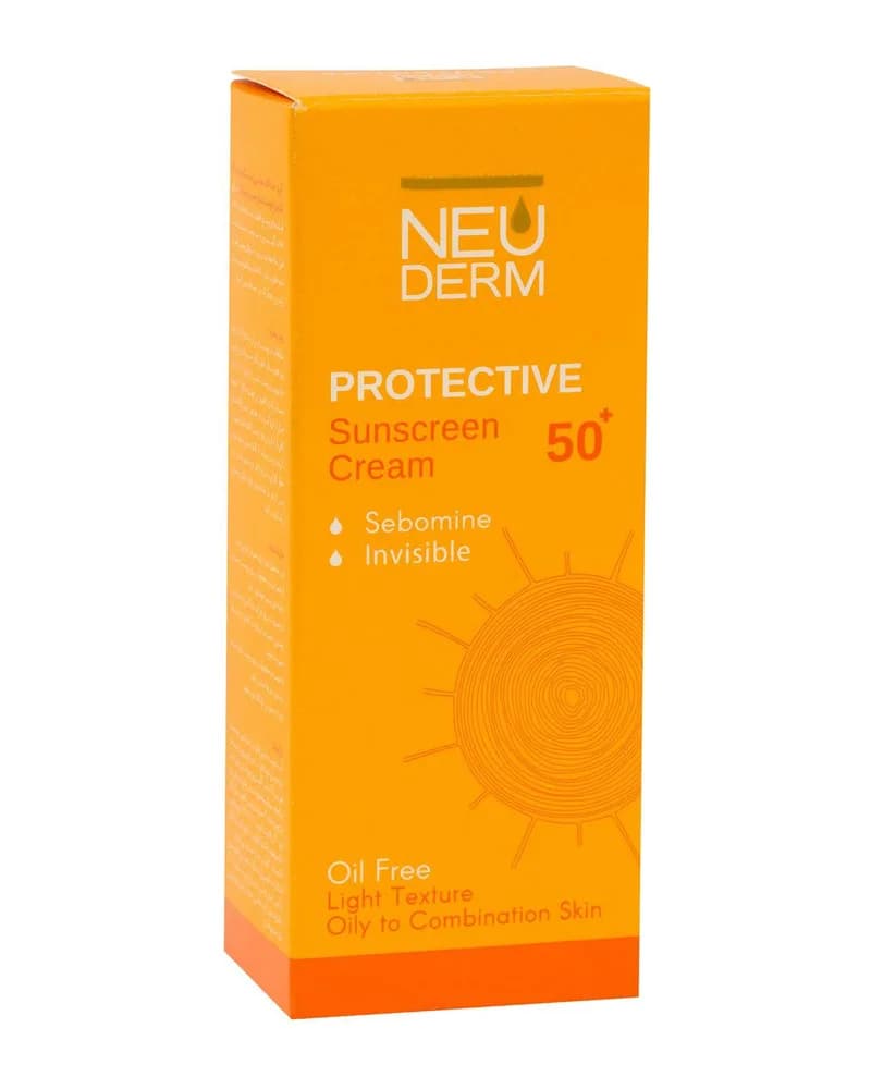 کرم ضد آفتاب بی رنگ مناسب پوست های چرب و مختلط با +SPF50 نئودرم Highly Protective
