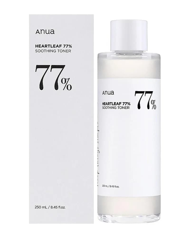 تونر تسکین دهنده و التیام بخش پوست آنوا Heartleaf 77% Soothing Toner