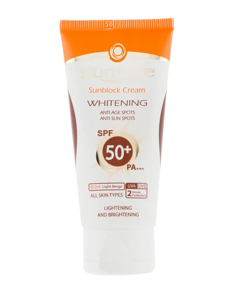 کرم ضد آفتاب رنگی روشن کننده SPF50 مناسب انواع پوست سان سیف