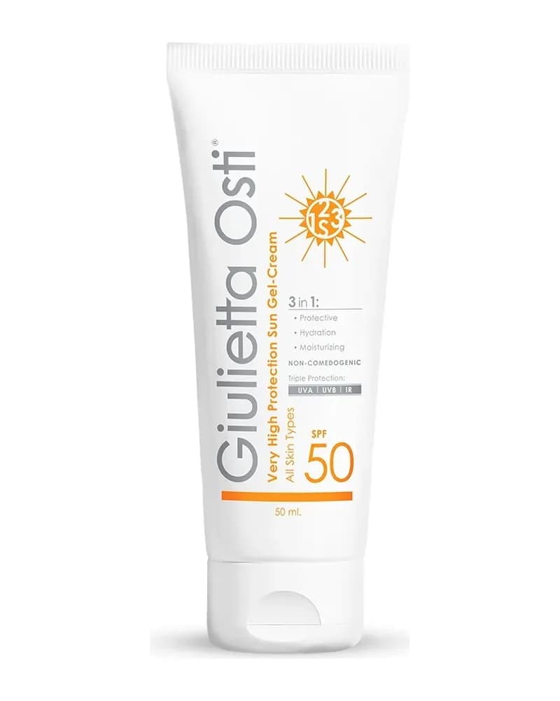 کرم ژل ضد آفتاب مناسب انواع پوست spf 50 جولیتا اُستی