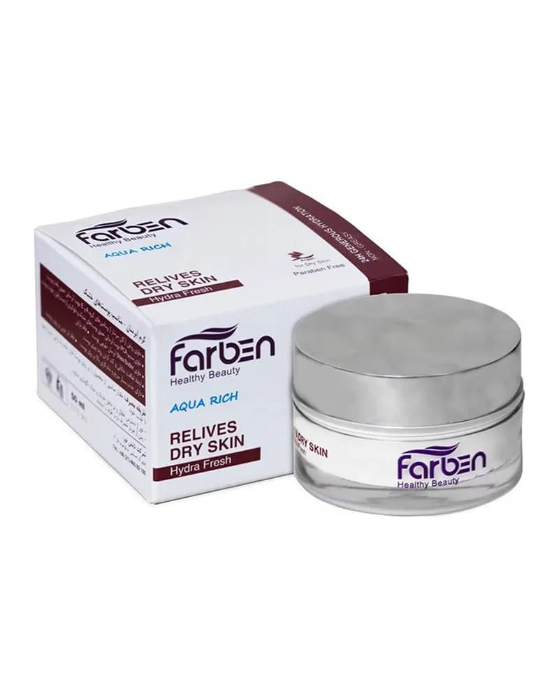 کرم آبرسان صورت فاربن مدل Aqua Rich حاوی روغن آرگان