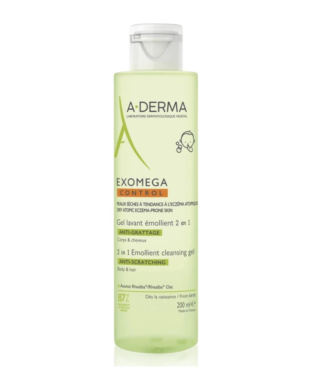 A-Derma Exomega Control 2 in 1 emollient cleansing gel