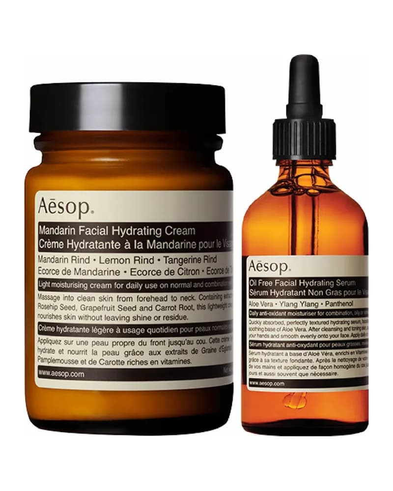 Aesop Mandarin Facial Cream and Lightweight Serum Duo