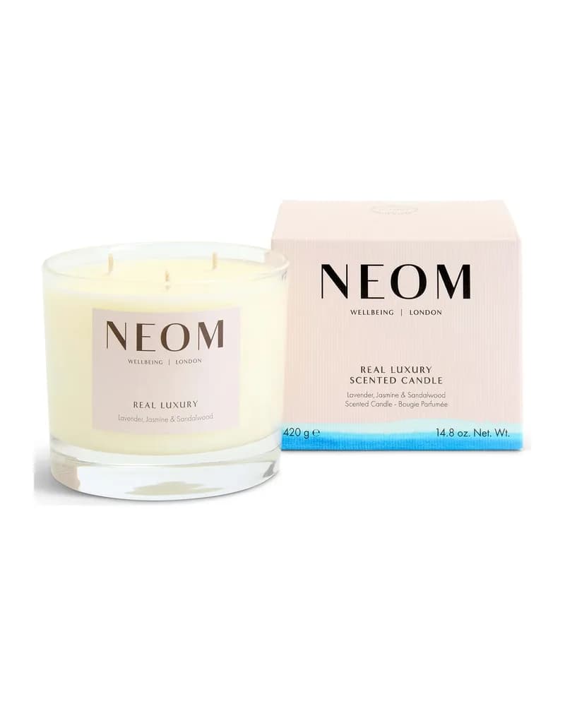 NEOM Real Luxury De-Stress candela profumata con 3 stoppini
