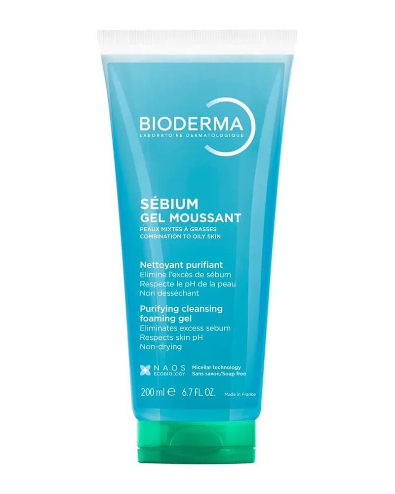 Bioderma Sebium Gel moussant Gel in schiuma detergente purificante Pelle da mista a grassa