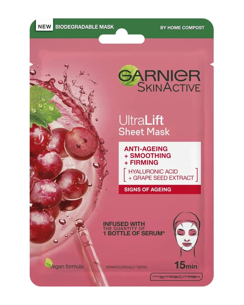 Garnier Ultralift Maschera in Tessuto Illuminante Anti-età 32 g
