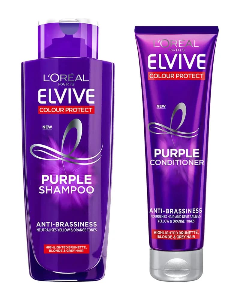 L'Oréal Paris Elvive Colour Protect Anti-Brassiness Purple Shampoo and Conditioner Set
