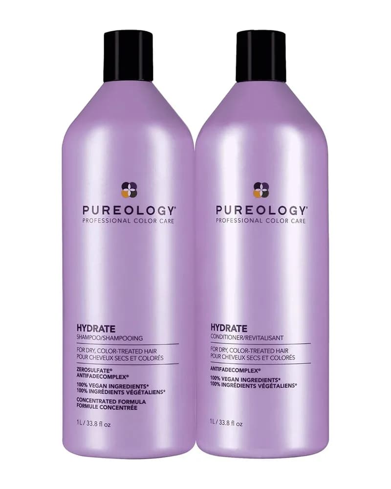 Pureology Hydrate Shampoo and Conditioner Moisturising Supersize Bundle for Dry Hair, Sulphate Free for a Gentle Cleanse
