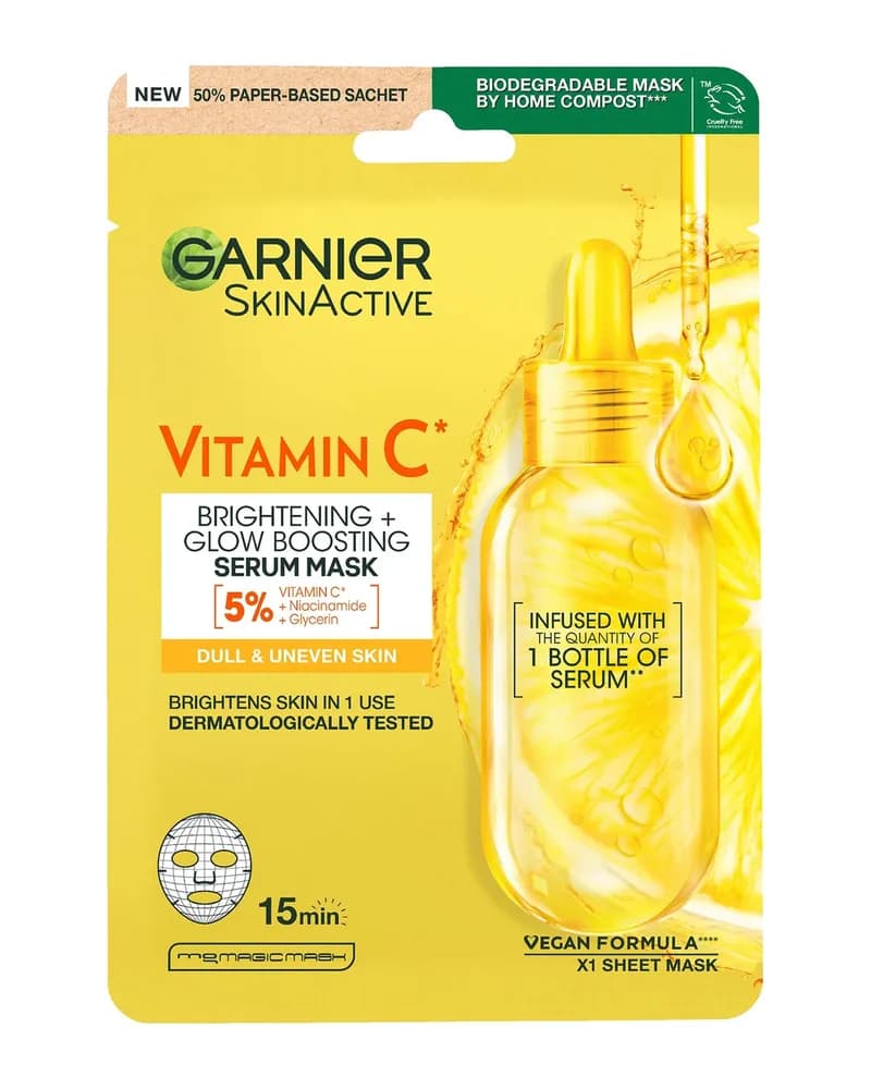 Garnier SkinActive Moisture Bomb Vitamin C Sheet Mask 28g