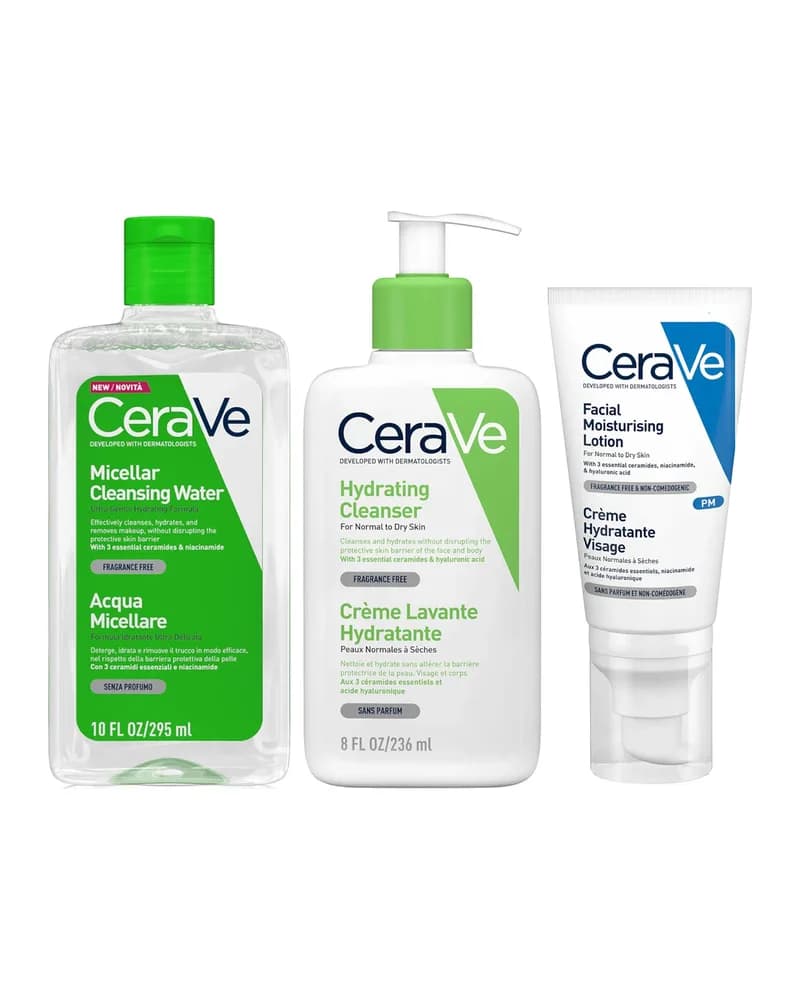CeraVe Hydrating 3 Step Double Detergi e Idrata Set