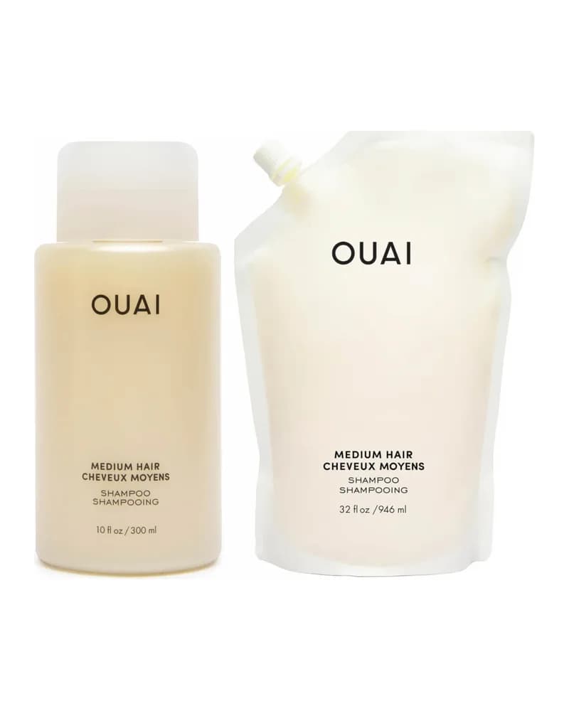 OUAI Medium Shampoo and Refill Bundle
