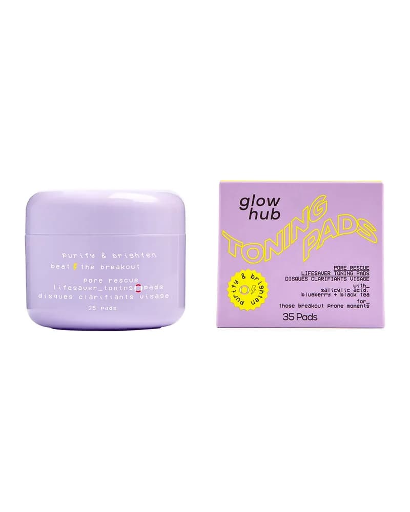 Glow Hub Purify & Brighten Pore Rescue Toning Pads 35pk