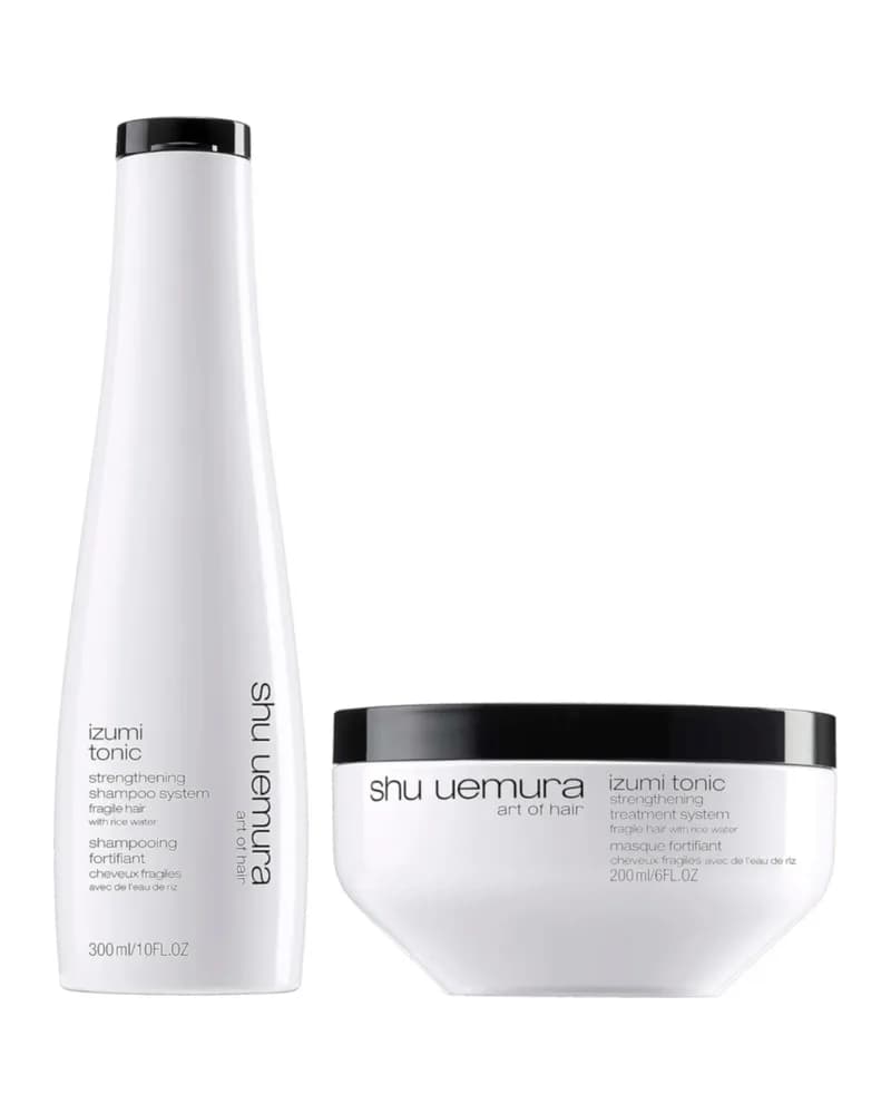 Shu Uemura Art of Hair Izumi Tonic Rice Water Shampoo and Hair Mask Routine