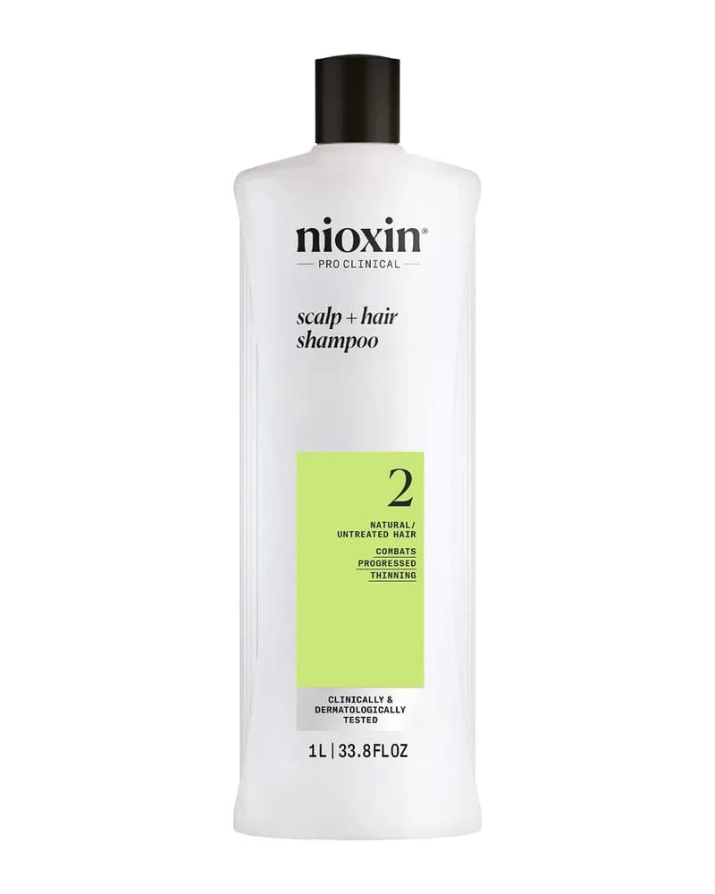 NIOXIN Scalp and Hair Thickening System 2 Shampoo for Natural Hair with Progressed Thinning 1L