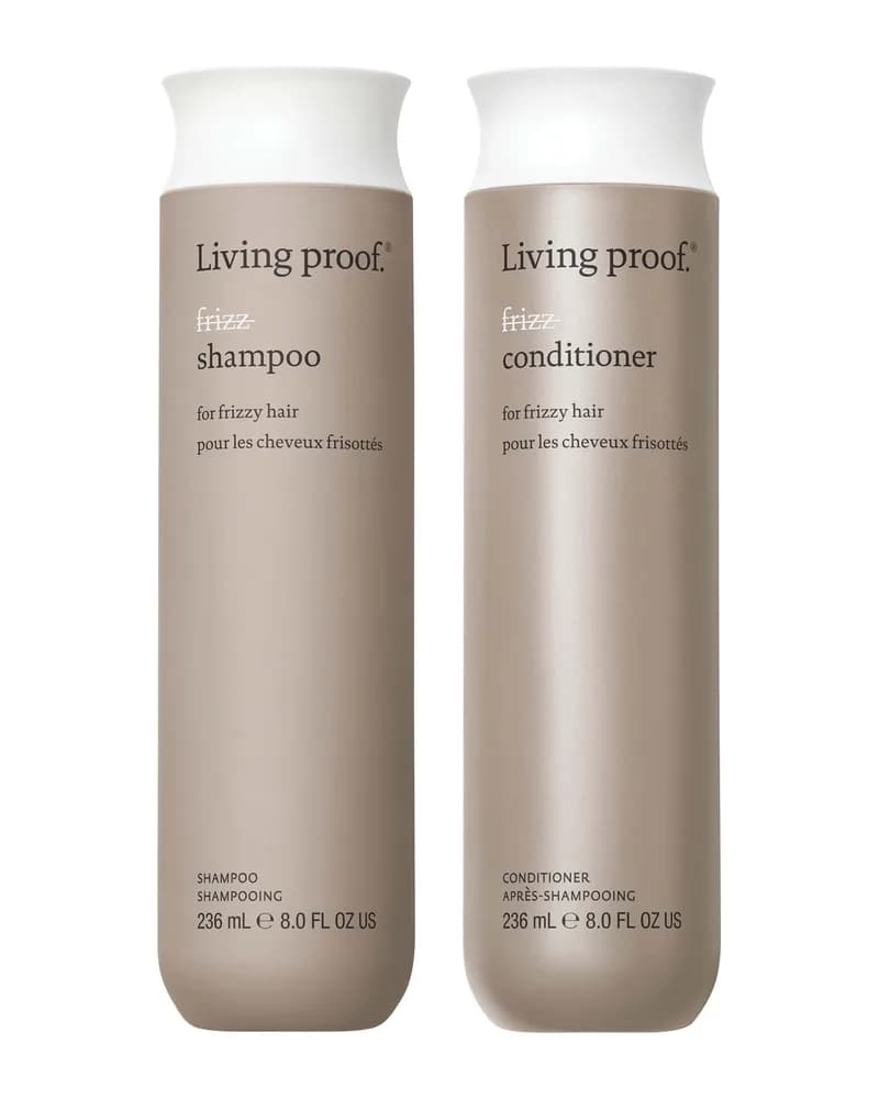 Living Proof No Frizz Shampoo and Conditioner Bundle for Frizz Control, Smoothness and Shine