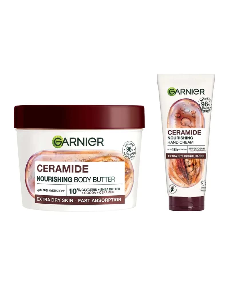 Garnier Ceramide and Cocoa Hand Body Bundle