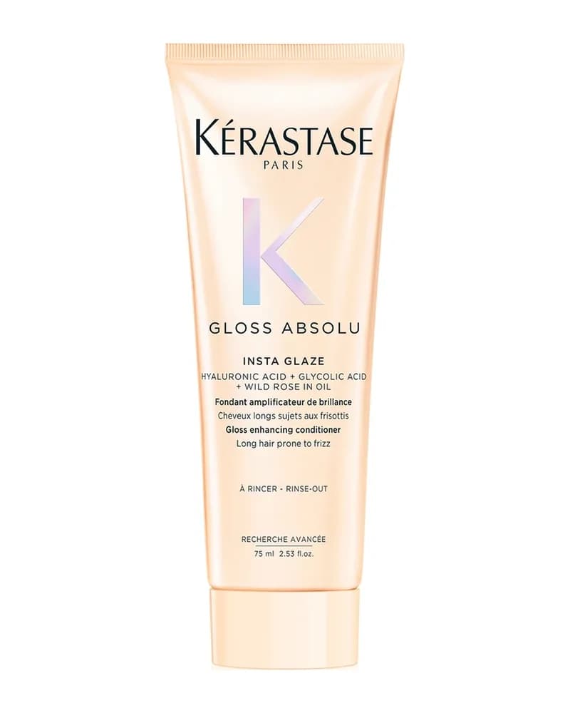 Kérastase Gloss Absolu Conditioner for All Hair Types with Glycolic Acid, Hyaluronic Acid & Wild Rose 75ml