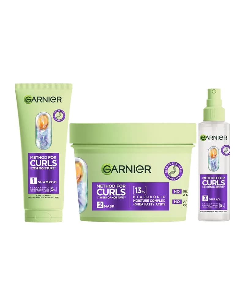 Garnier Method For Curls 3-Step Routine Bundle