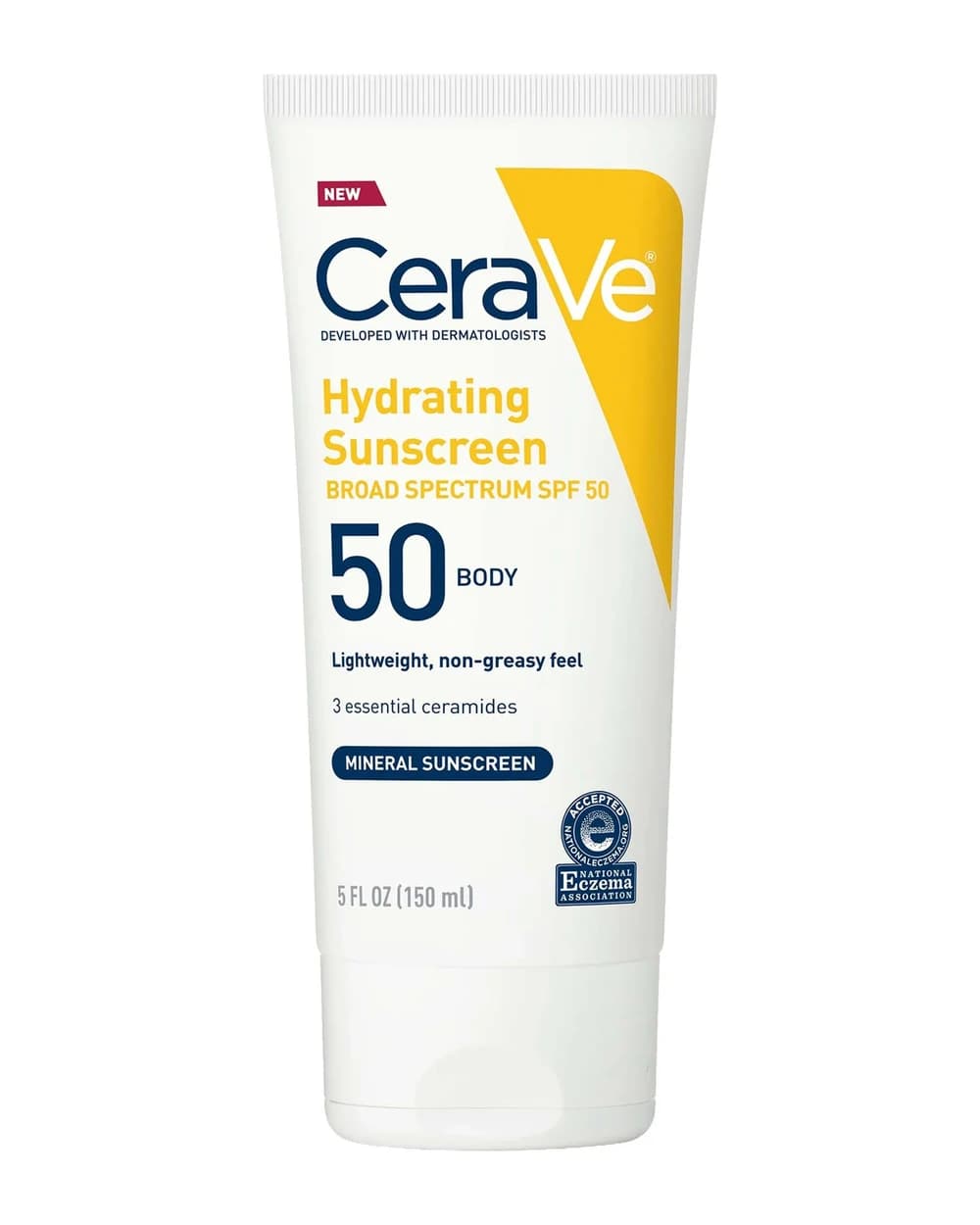 CeraVe 100% Mineral Hydrating Body Sunscreen SPF 50 (5 fl. oz.)