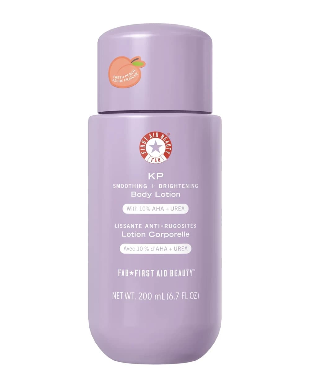 First Aid Beauty KP Smoothing + Brightening Body Lotion with 10% AHA + Urea- Peach