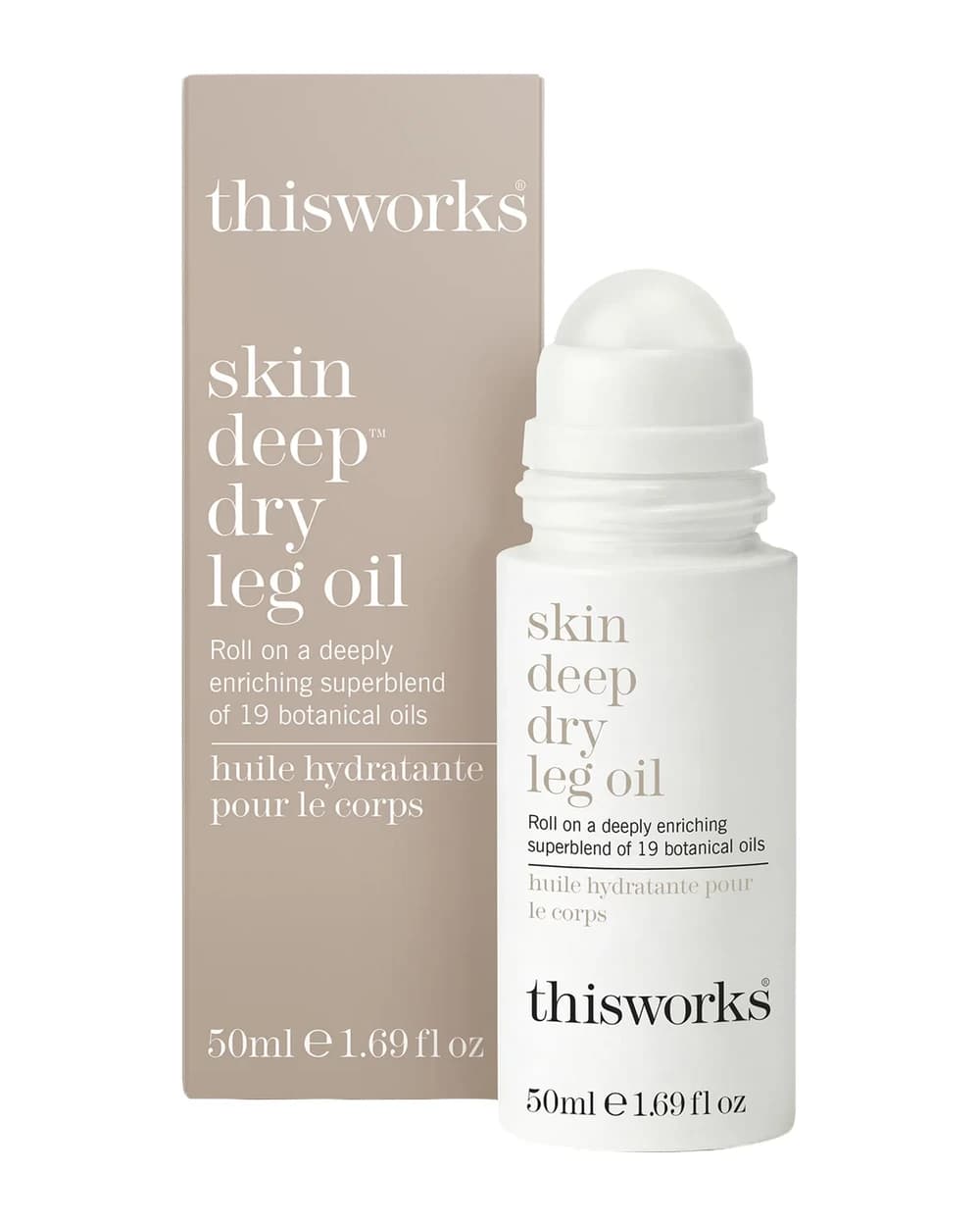 this works Skin Deep Dry Leg Oil 50ml Roller