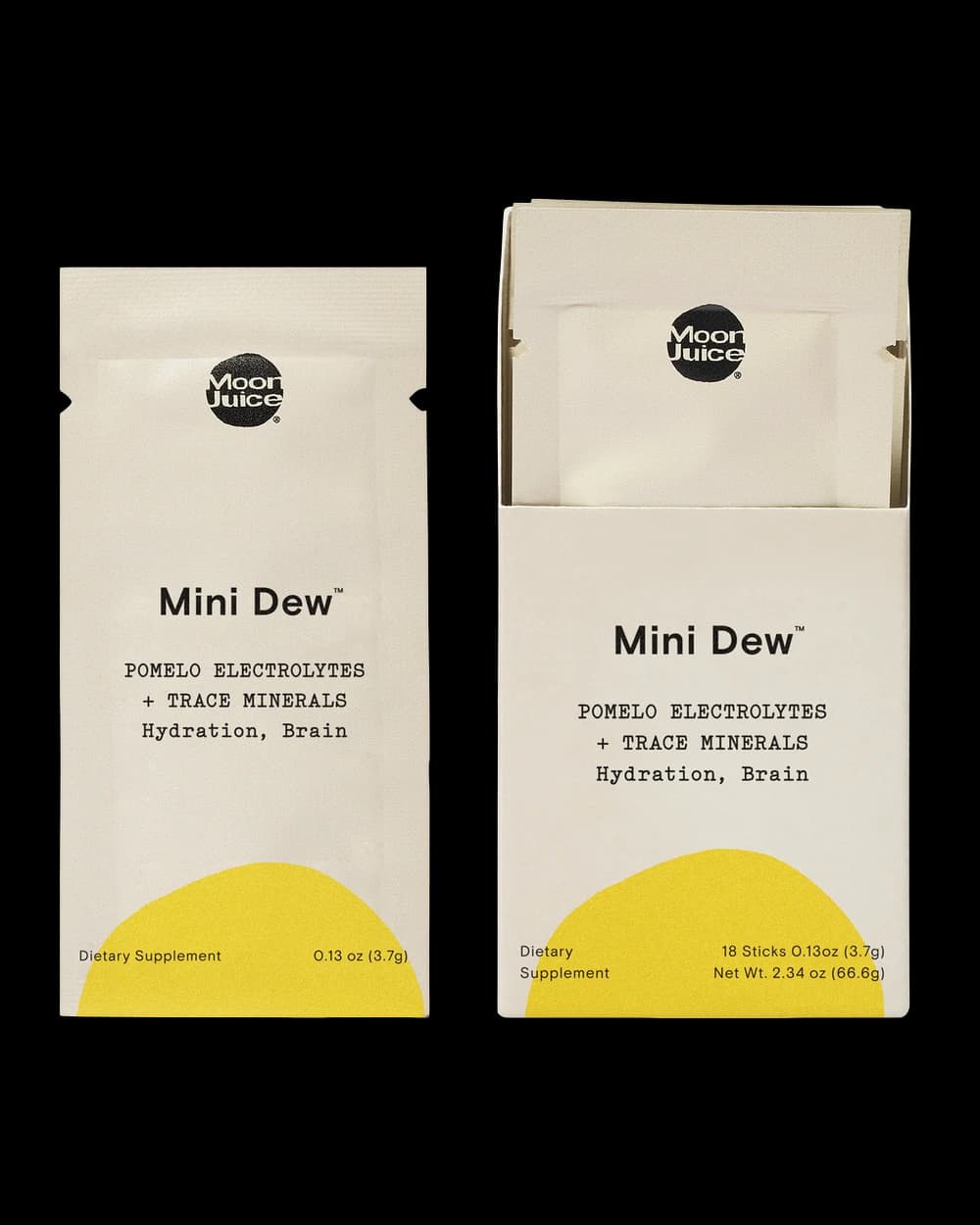 Mini Dew Electrolyte + Mineral Supplement Powder Sticks, - Pomelo Grapefruit