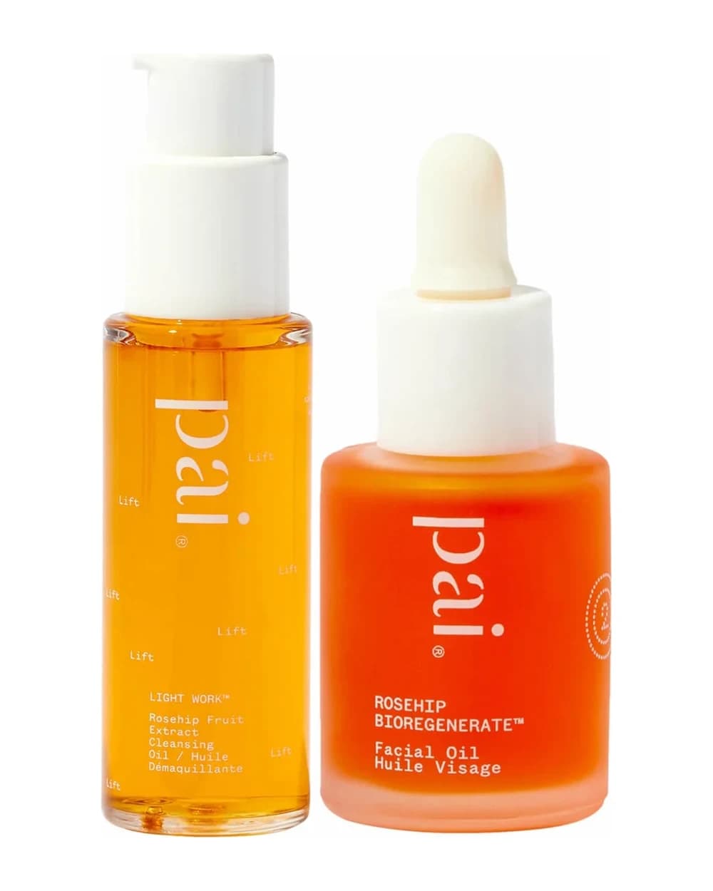 Pai Skincare Rosehip Bioregenerate Oil 10ml and Light Work Rosehip Cleansing Oil 28ml Duo