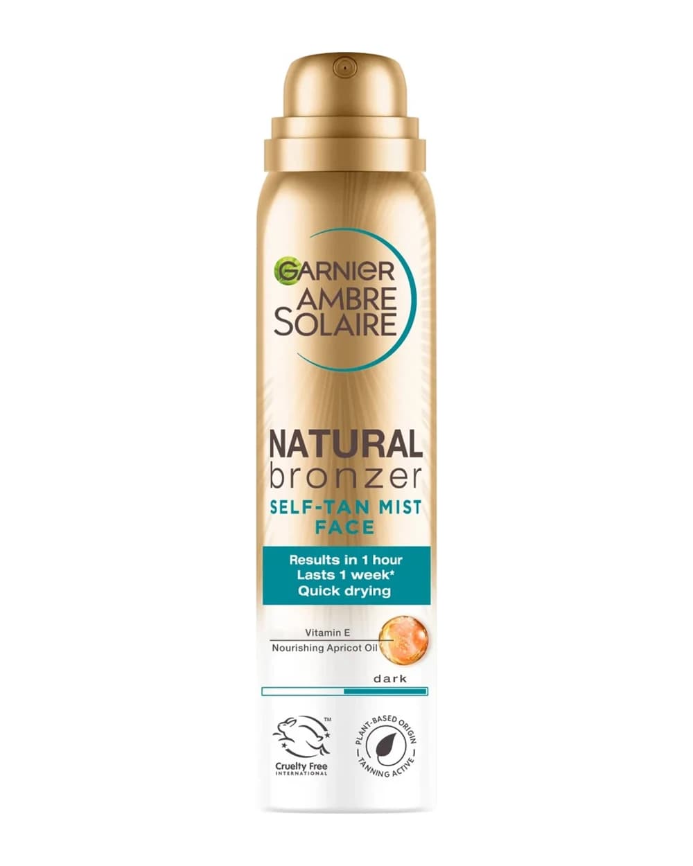 Bronzer Naturale Spray Viso Autoabbronzante Scuro ad Asciugatura Rapida Ambre Solaire 75 ml