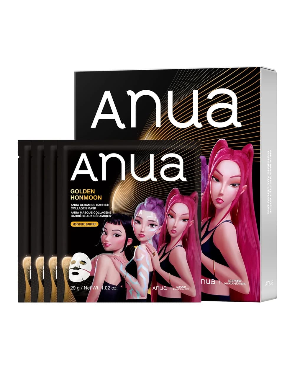 Anua KPop Demon Hunters Ceramide Barrier Collagen Mask (4PC)