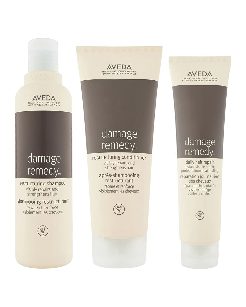 Aveda Damage Remedy Restructuring Shampoo & Conditioner with Daily Repair Trio Bundle